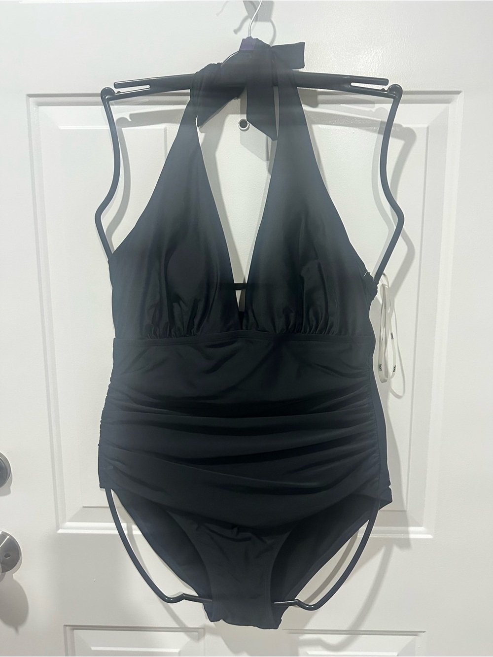 Black Halter One-Piece Swimsuit - Women’s Member Mark